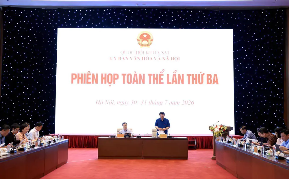 Tiếp tục Phiên họp toàn thể lần thứ ba Uỷ ban Văn hoá và Xã hội của Quốc hội - Ảnh 1.