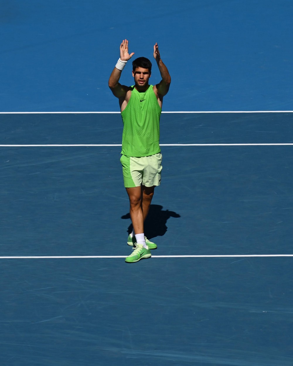 Carlos Alcaraz tái xuất ở US Open 2026. Ảnh: FBNV Carlos Alcaraz tái xuất ở US Open 2026. Ảnh: FBNV