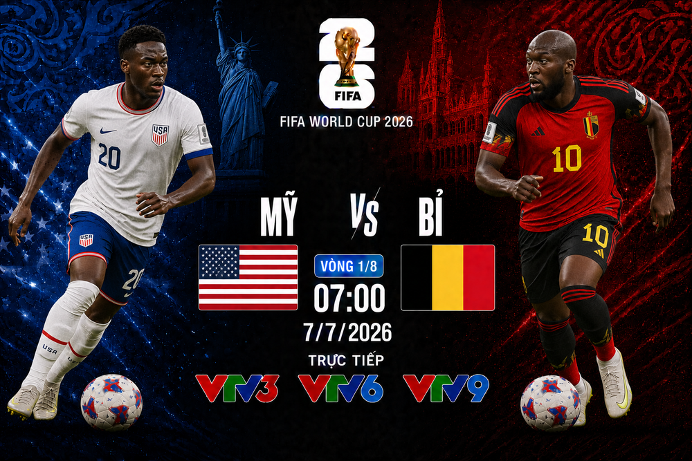 Mỹ sẽ vượt qua Bỉ để vào tứ kết World Cup 2026? Ảnh do AI tạo Mỹ sẽ vượt qua Bỉ để vào tứ kết World Cup 2026? Ảnh do AI tạo