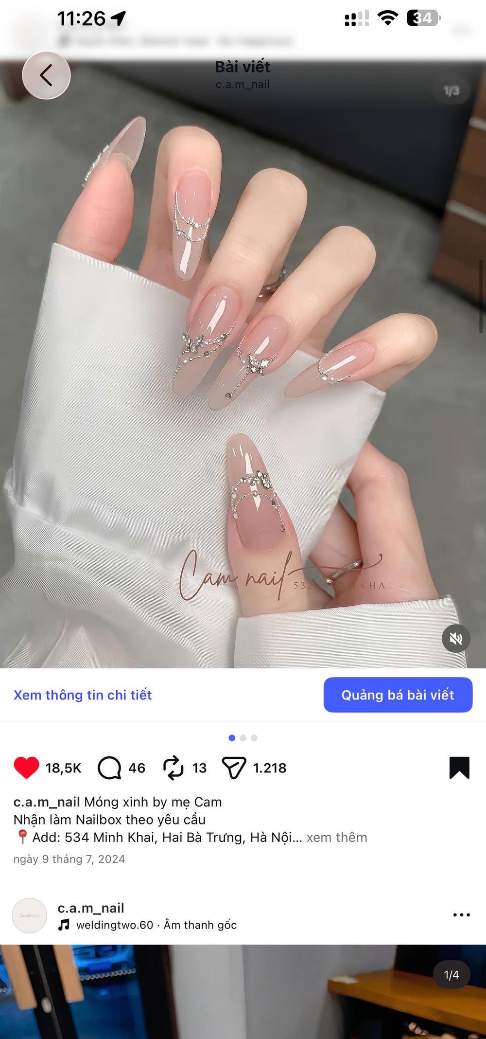 Cam Nail – Tiệm nail tại 534 Minh Khai được nhiều khách hàng lựa chọn khi muốn sở hữu bộ móng đẹp và thời thượng - Ảnh 1. Cam Nail – Tiệm nail tại 534 Minh Khai được nhiều khách hàng lựa chọn khi muốn sở hữu bộ móng đẹp và thời thượng - Ảnh 1.
