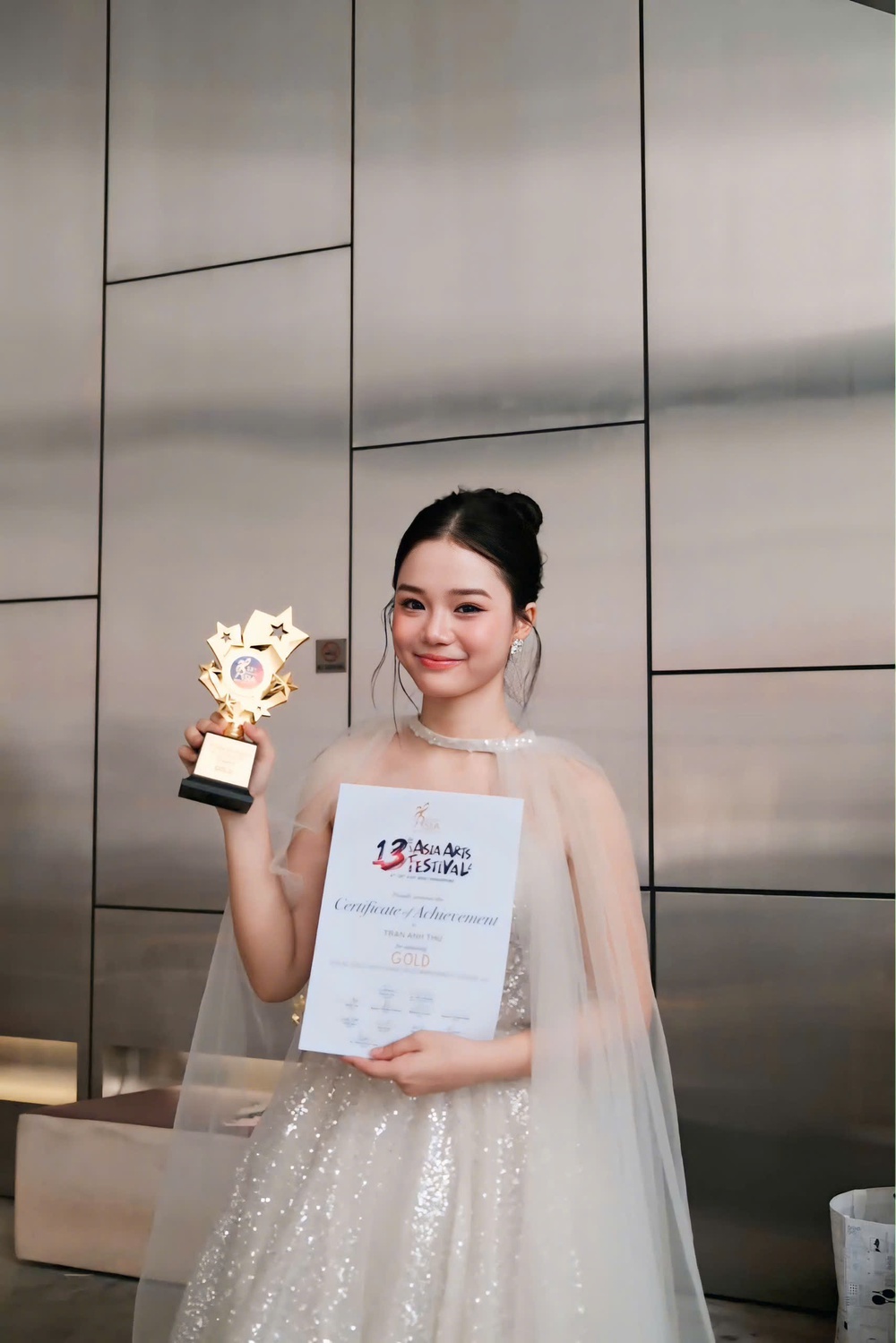 Ca sĩ trẻ Anh Thư giành giải Vàng tại Asia Arts Festival 2026 - Ảnh 1. Ca sĩ trẻ Anh Thư giành giải Vàng tại Asia Arts Festival 2026 - Ảnh 1.