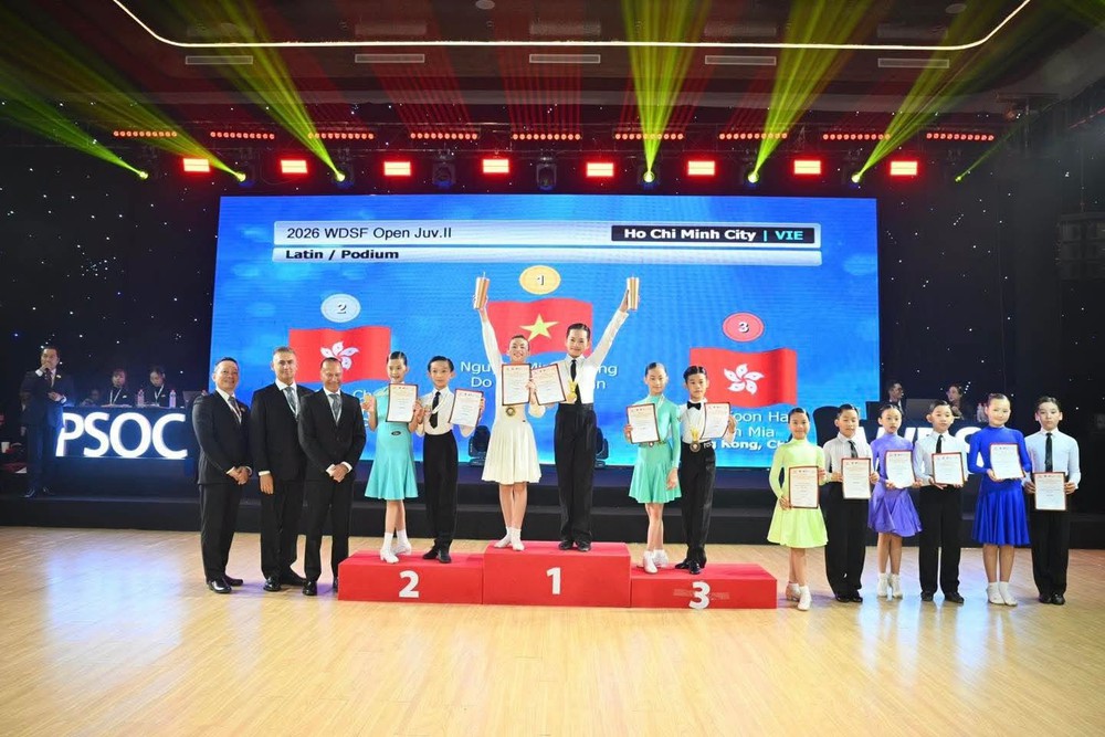 Hai VĐV Việt Nam giành 7 HCV tại DanceSport Festival 2026 - Ảnh 1. Hai VĐV Việt Nam giành 7 HCV tại DanceSport Festival 2026 - Ảnh 1.