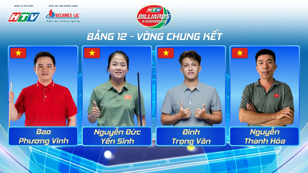 Quyết Chiến, Phương Vinh, Hồng Thái thẳng tiến vòng knock-out giải billiards quốc tế - Ảnh 2. Quyết Chiến, Phương Vinh, Hồng Thái thẳng tiến vòng knock-out giải billiards quốc tế - Ảnh 2.