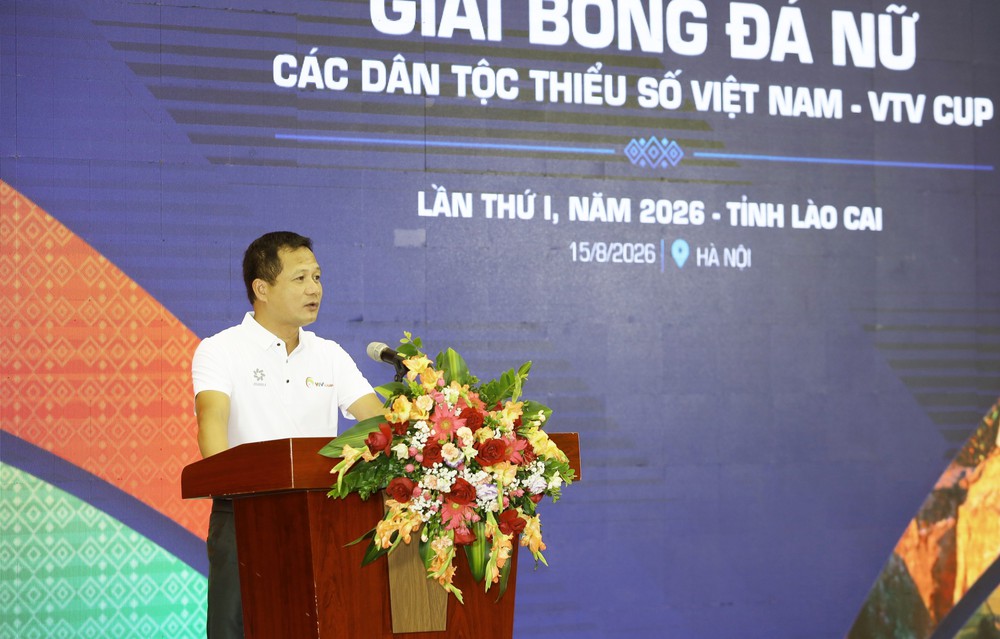 Ông Đỗ Đức Hoàng, Phó Tổng Giám đốc Đài Truyền hình Việt Nam phát biểu tại sự kiện. Ông Đỗ Đức Hoàng, Phó Tổng Giám đốc Đài Truyền hình Việt Nam phát biểu tại sự kiện.
