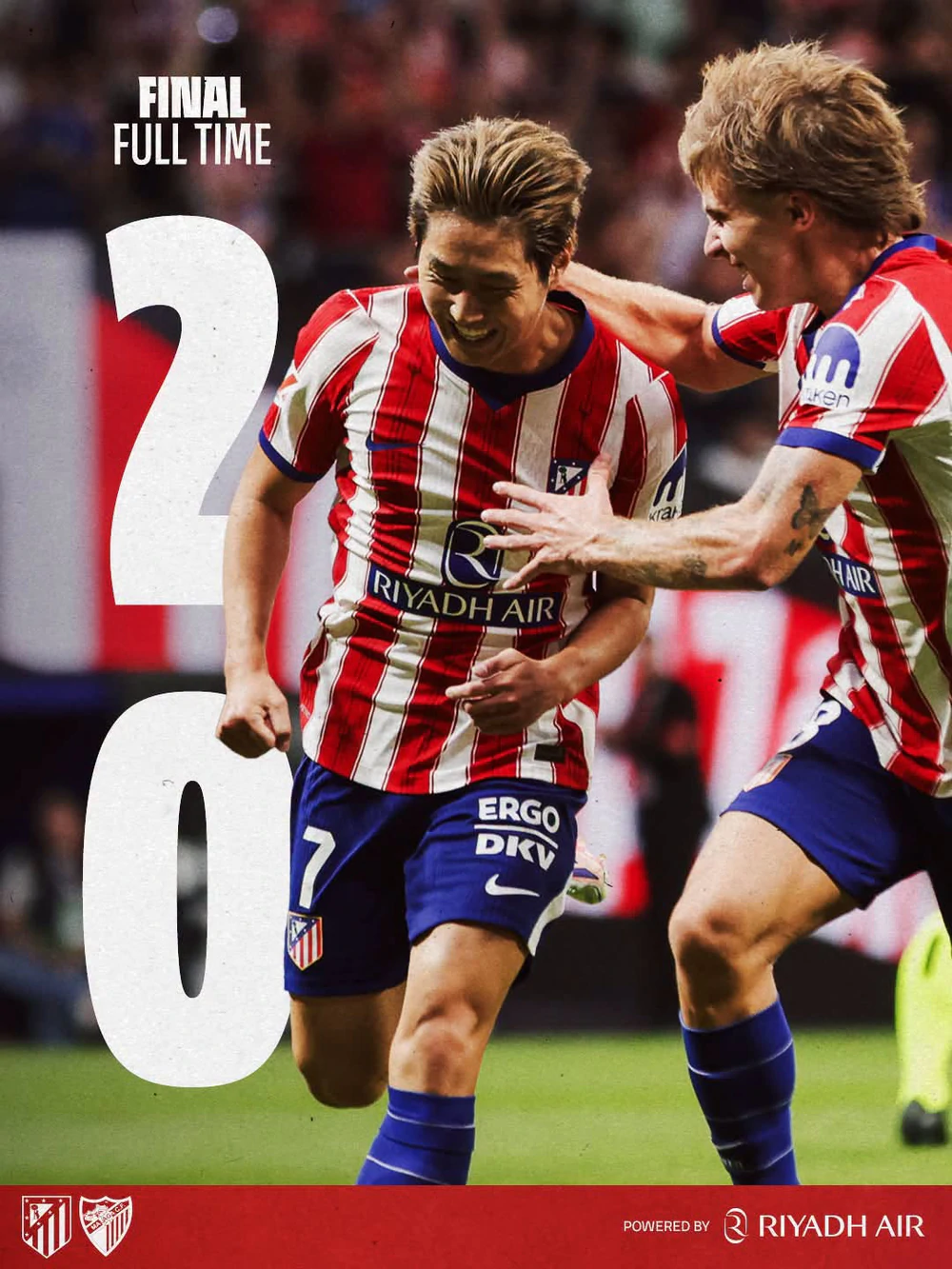 Atletico Madrid thắng Malaga 2-0 ở vòng mở màn La Liga. Ảnh: FB Atletico Madrid