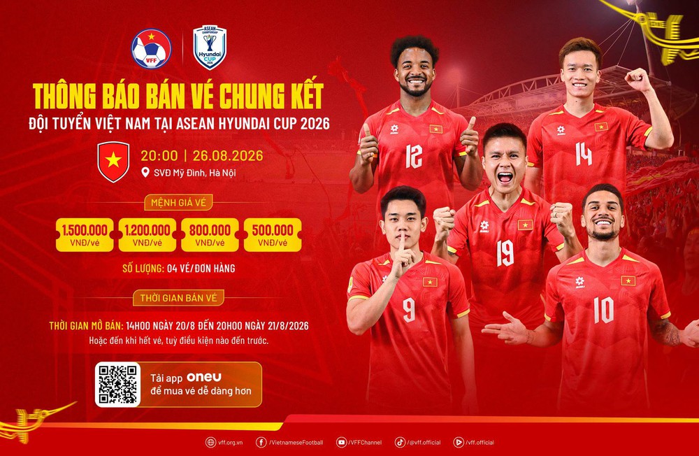 VFF công bố giá vé chung kết ASEAN Cup 2026 ở Mỹ Đình, chênh lệch khó tin so với lượt đi ở Thái Lan - Ảnh 1. ASEAN Cup 2026