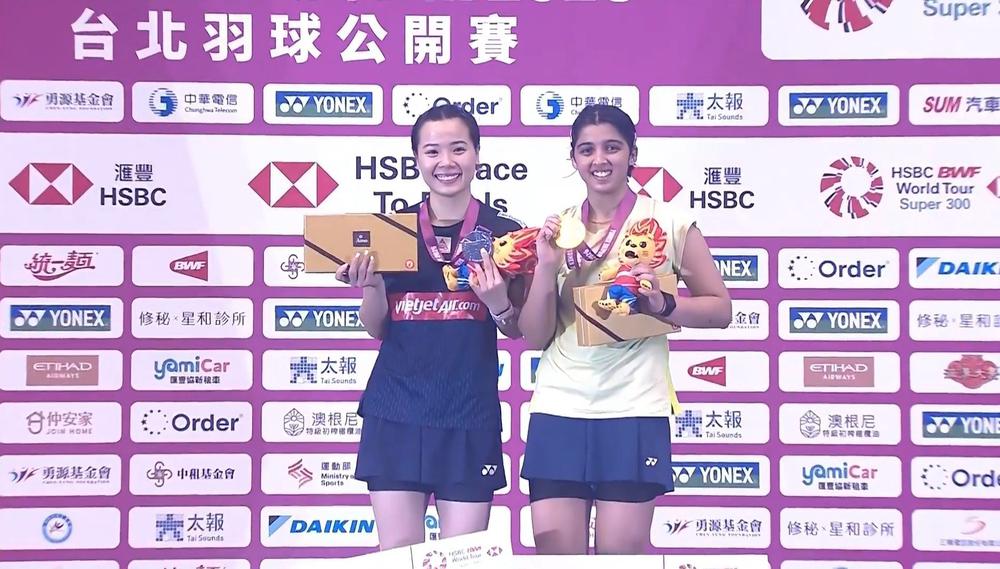 Nguyễn Thùy Linh lại lỡ hẹn danh hiệu Super 300 sau khi thua thần đồng Ấn Độ ở chung kết Taipei Open - Ảnh 1. Thùy Linh