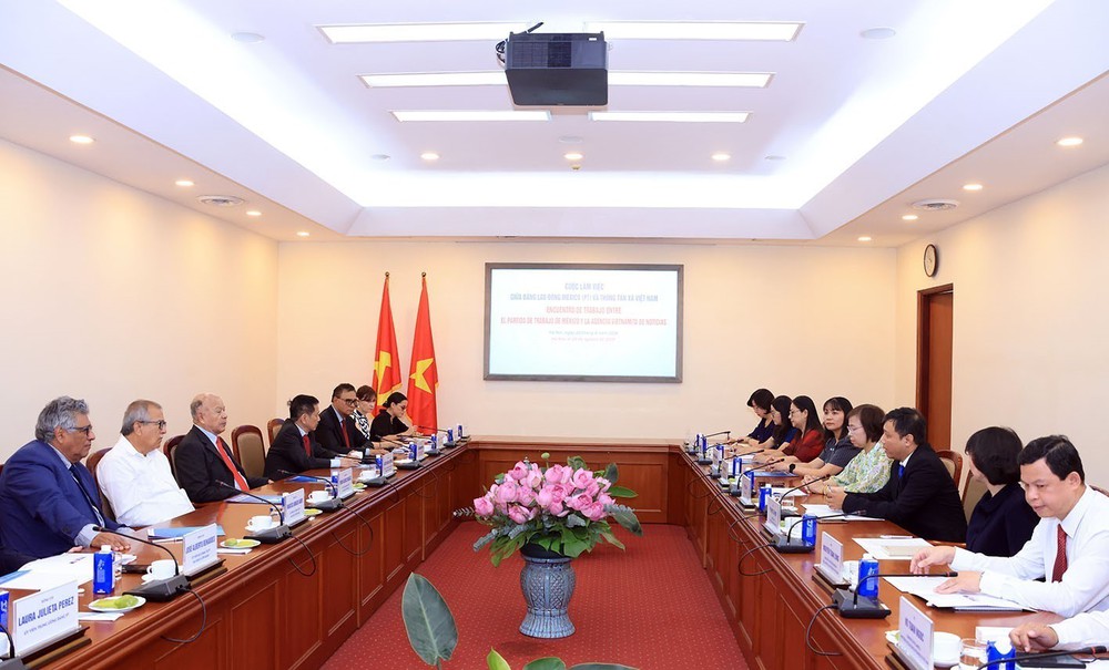 Thông tấn xã Việt Nam và Đảng Lao động Mexico tăng cường hợp tác - Ảnh 3. Thông tấn xã Việt Nam và Đảng Lao động Mexico tăng cường hợp tác - Ảnh 3.