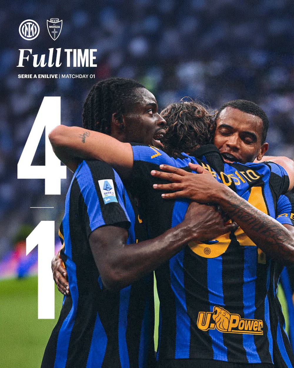 Inter Milan đè bẹp Monza 4-1 ở vòng 1 Serie A. Ảnh: CLB Inter Milan