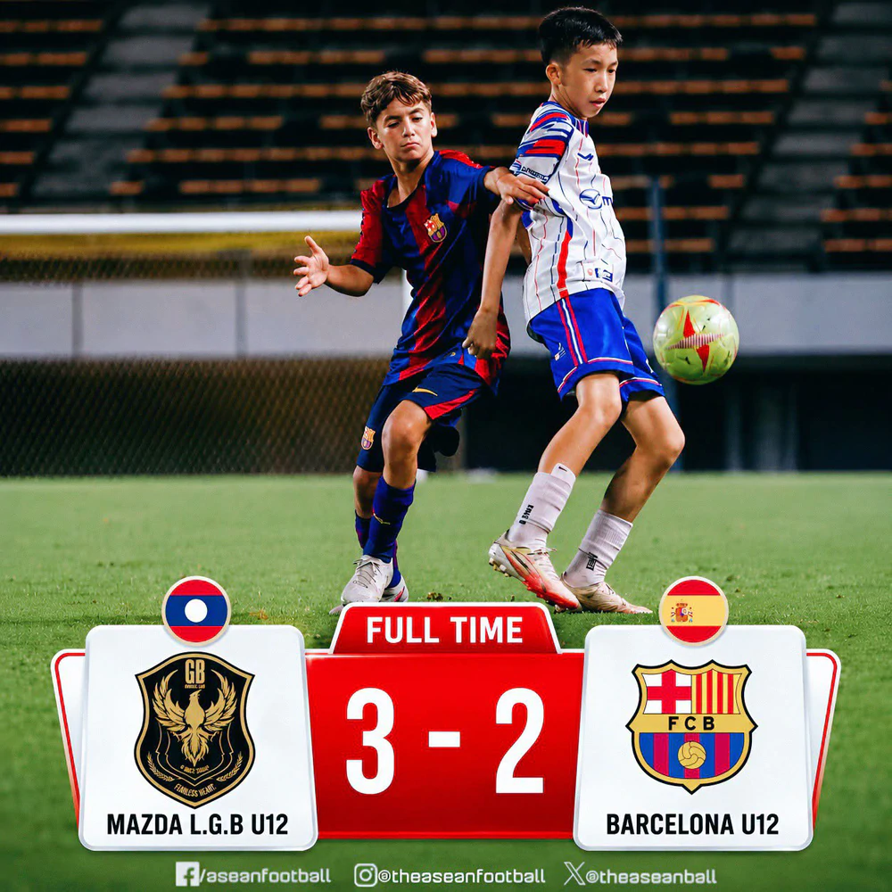 Đội bóng Lào gây chấn động khi đánh bại Barcelona để vô địch giải trẻ quốc tế - Ảnh 1. Đội bóng Lào gây chấn động khi đánh bại Barcelona để vô địch giải trẻ quốc tế - Ảnh 1.