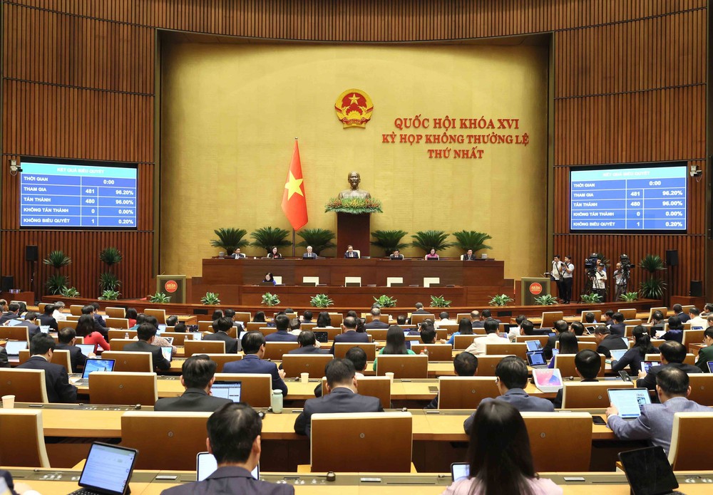 Kỳ họp không thường lệ thứ Nhất, Quốc hội khóa XVI: Thông qua Luật sửa đổi 3 luật, bổ sung quy định phòng, chống rửa tiền với tài sản mã hóa - Ảnh 3.