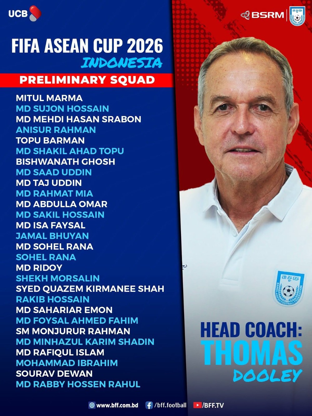 Bangladesh chính thức thay Ấn Độ dự FIFA ASEAN Cup 2026, đội tuyển Việt Nam sớm tái ngộ Thái Lan - Ảnh 1. Bangladesh chính thức thay Ấn Độ dự FIFA ASEAN Cup 2026, đội tuyển Việt Nam sớm tái ngộ Thái Lan - Ảnh 1.