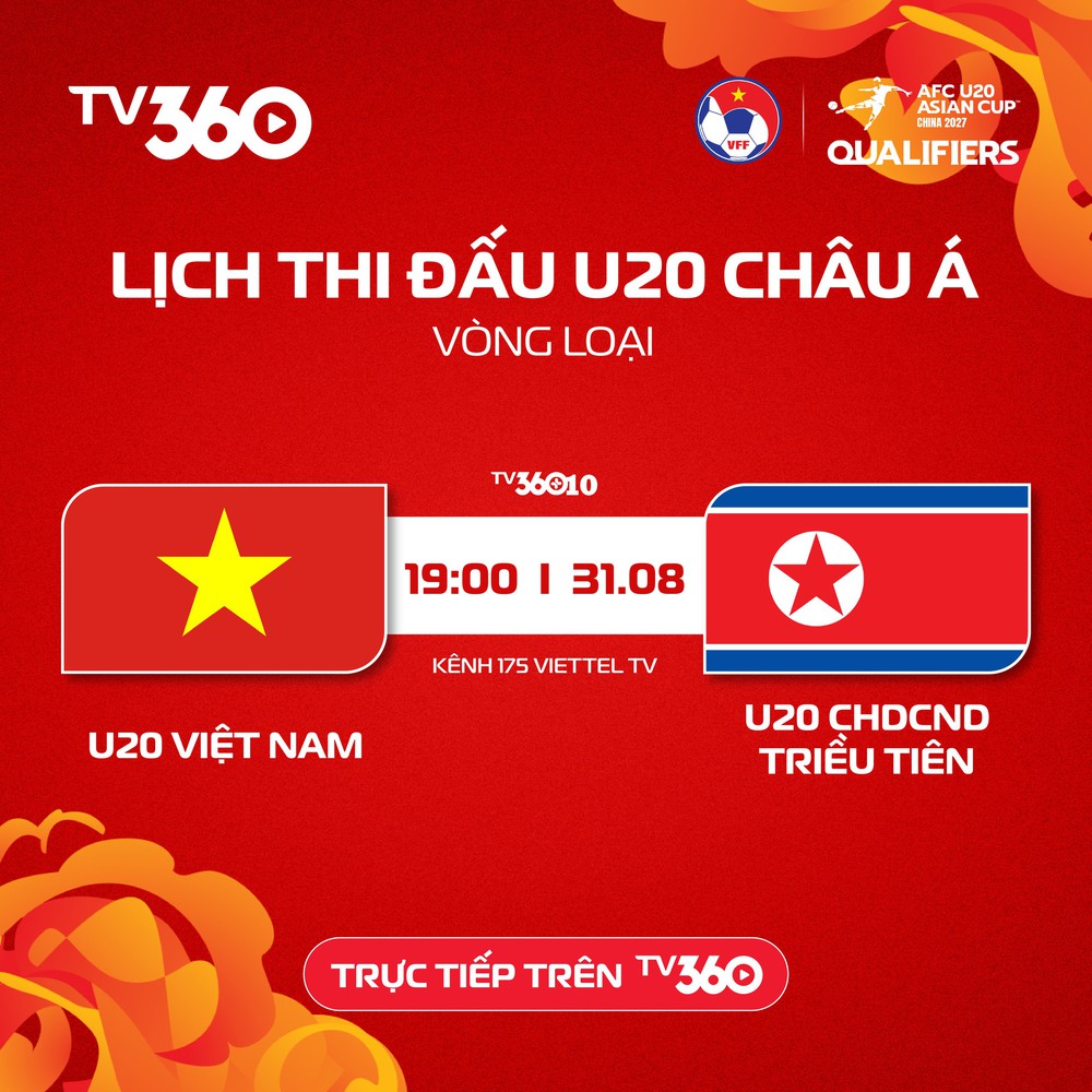 Xem trực tiếp bóng đá Việt Nam vs CHDCND Triều Tiên ở đâu? Kênh nào trực tiếp vòng loại U20 châu Á? - Ảnh 1.
