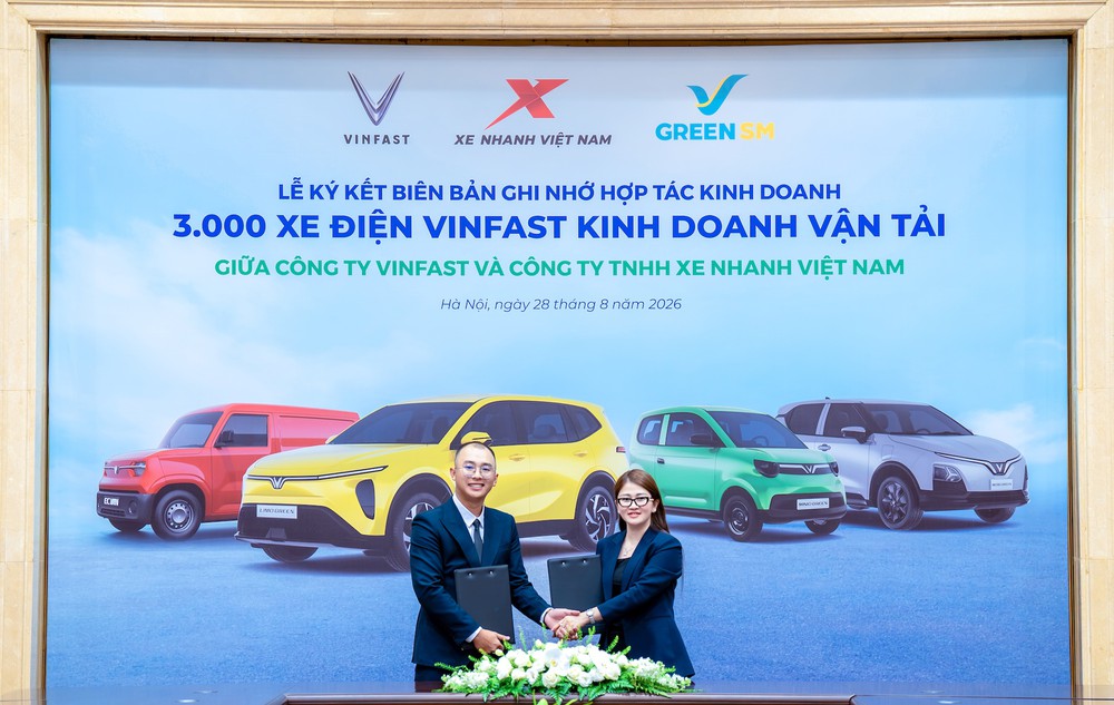 Xe Nhanh Việt Nam mua 3.000 ô tô điện VinFast để vận doanh trên nền tảng SM Platform - Ảnh 1.