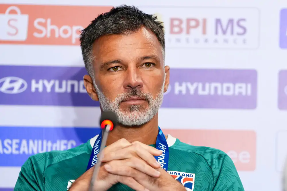 HLV Thái Lan cảnh báo sức mạnh Philippines trước 'đại chiến' ASEAN Cup 2026 - Ảnh 1. HLV Thái Lan cảnh báo sức mạnh Philippines trước 'đại chiến' ASEAN Cup 2026 - Ảnh 1.