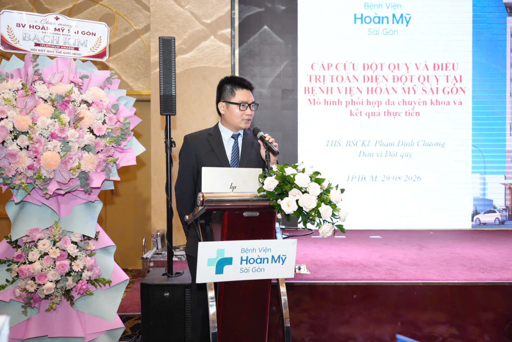 Bệnh viện Hoàn Mỹ Sài Gòn nhận chứng nhận Bạch kim về điều trị đột quỵ - Ảnh 1.
