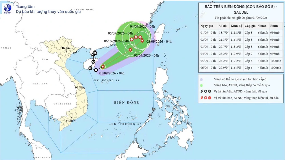 Áp thấp nhiệt đới đã mạnh lên thành bão – bão số 5 trong năm 2026 - Ảnh 1.