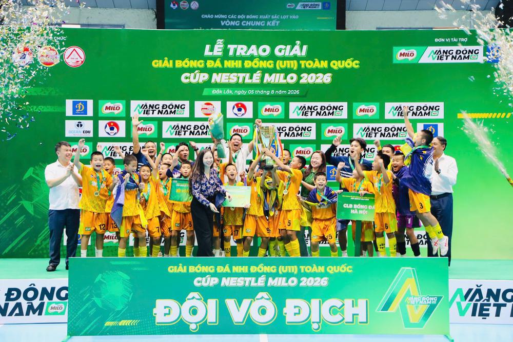 CLB Hà Nội vô địch giải U11 toàn quốc Cúp Nestlé MILO 2026 - Ảnh 2. CLB Hà Nội vô địch giải U11 toàn quốc Cúp Nestlé MILO 2026 - Ảnh 2.