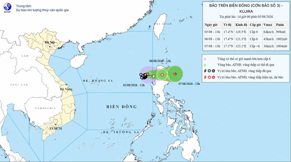 Tin bão số 3: Bão giữ nguyên cường độ, hướng về phía Bắc đảo Luzon, Philippines - Ảnh 1. Tin bão số 3: Bão giữ nguyên cường độ, hướng về phía Bắc đảo Luzon, Philippines - Ảnh 1.