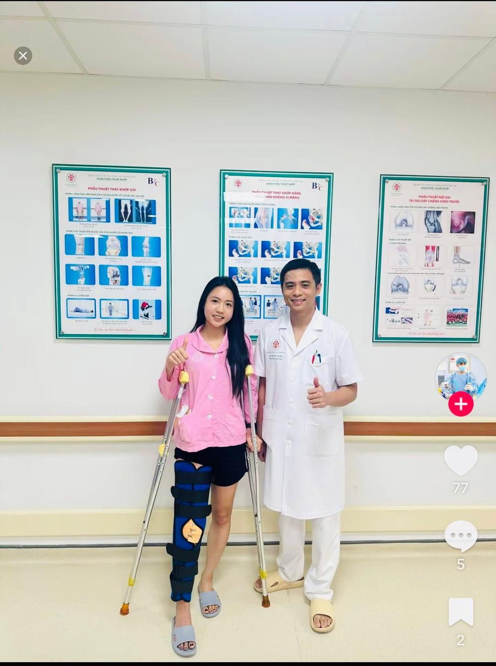 Trần Thị Duyên tái phẫu thuật dây chằng chéo trước - Ảnh 1. Trần Thị Duyên tái phẫu thuật dây chằng chéo trước - Ảnh 1.