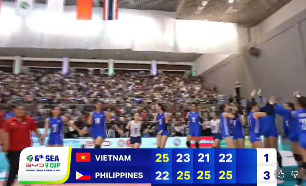 Bóng chuyền nữ Việt Nam thua ngược Philippines, nguy cơ xếp cuối chặng hai SEA V.Cup 2026 - Ảnh 2. Bóng chuyền nữ Việt Nam thua ngược Philippines, nguy cơ xếp cuối chặng hai SEA V.Cup 2026 - Ảnh 2.