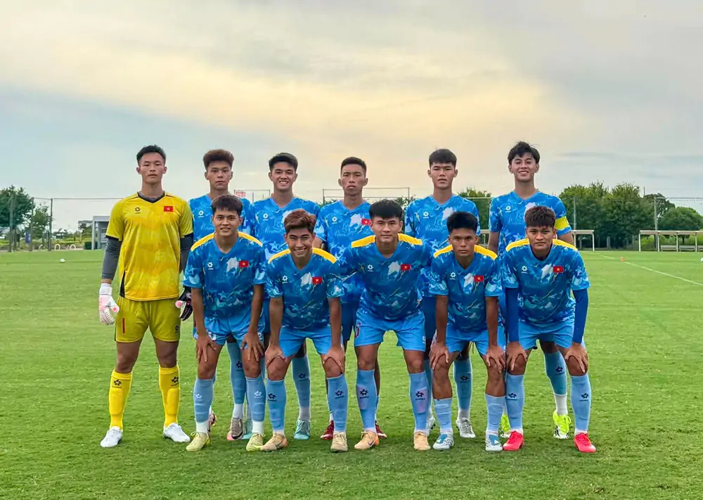 U20 Việt Nam hòa trận đầu tiên trong chuyến tập huấn Nhật Bản - Ảnh 1.