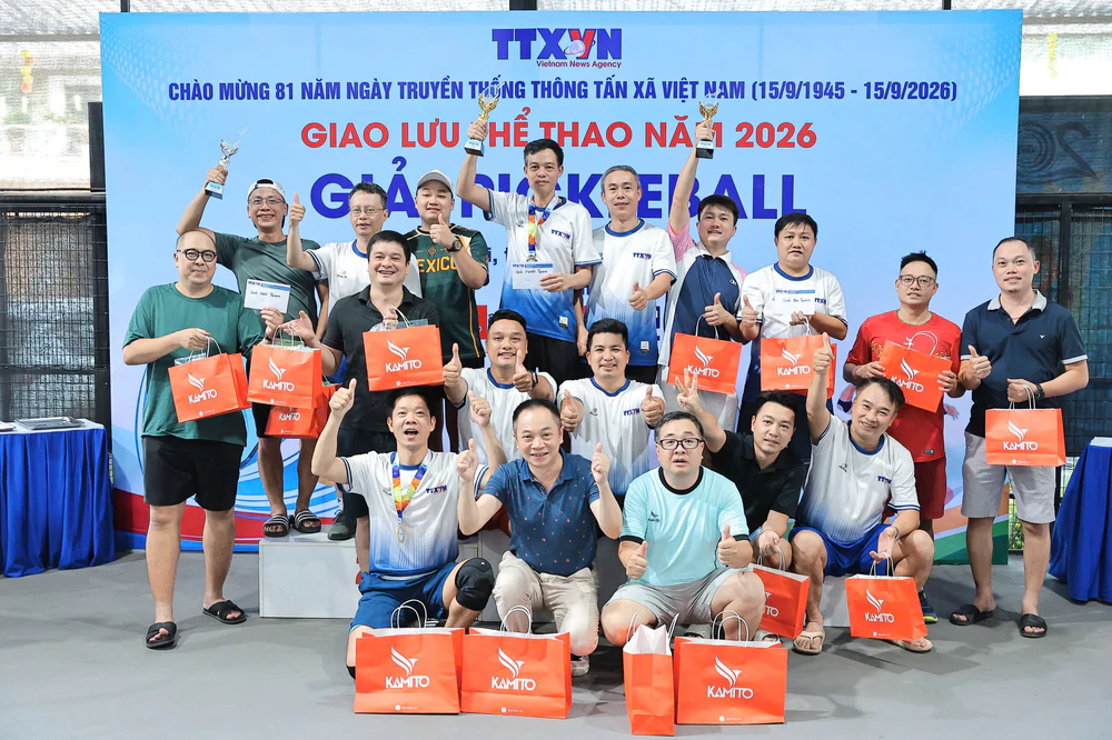 Giải Pickleball TTXVN - Cúp Mùa thu 2026: Rực lửa sân đấu, đong đầy cảm xúc - Ảnh 4.