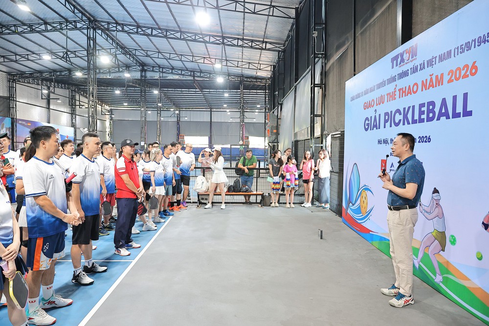Giải Pickleball TTXVN - Cúp Mùa thu 2026: Rực lửa sân đấu, đong đầy cảm xúc - Ảnh 1.
