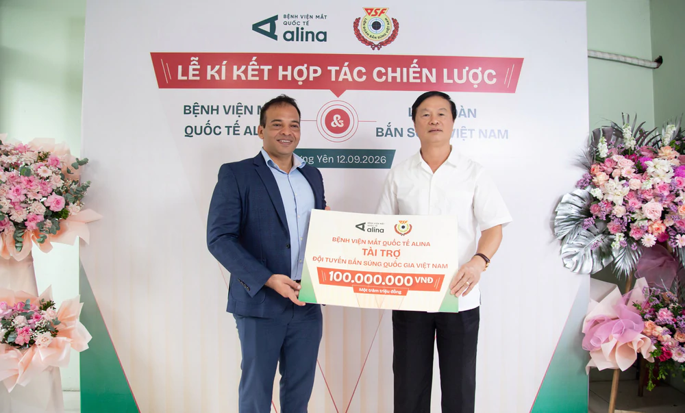 Bệnh viện Mắt Quốc tế Alina ký kết hợp tác, đồng hành chăm sóc thị lực cùng Đội tuyển Bắn súng Việt Nam - Ảnh 1.