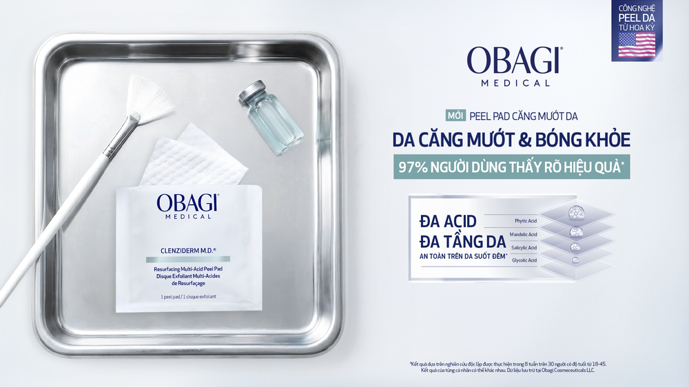 Obagi Medical ra mắt giải pháp peel pad đa tầng tại nhà, giúp chăm sóc da chuyên sâu - Ảnh 1. Obagi Medical ra mắt giải pháp peel pad đa tầng tại nhà, giúp chăm sóc da chuyên sâu - Ảnh 1.