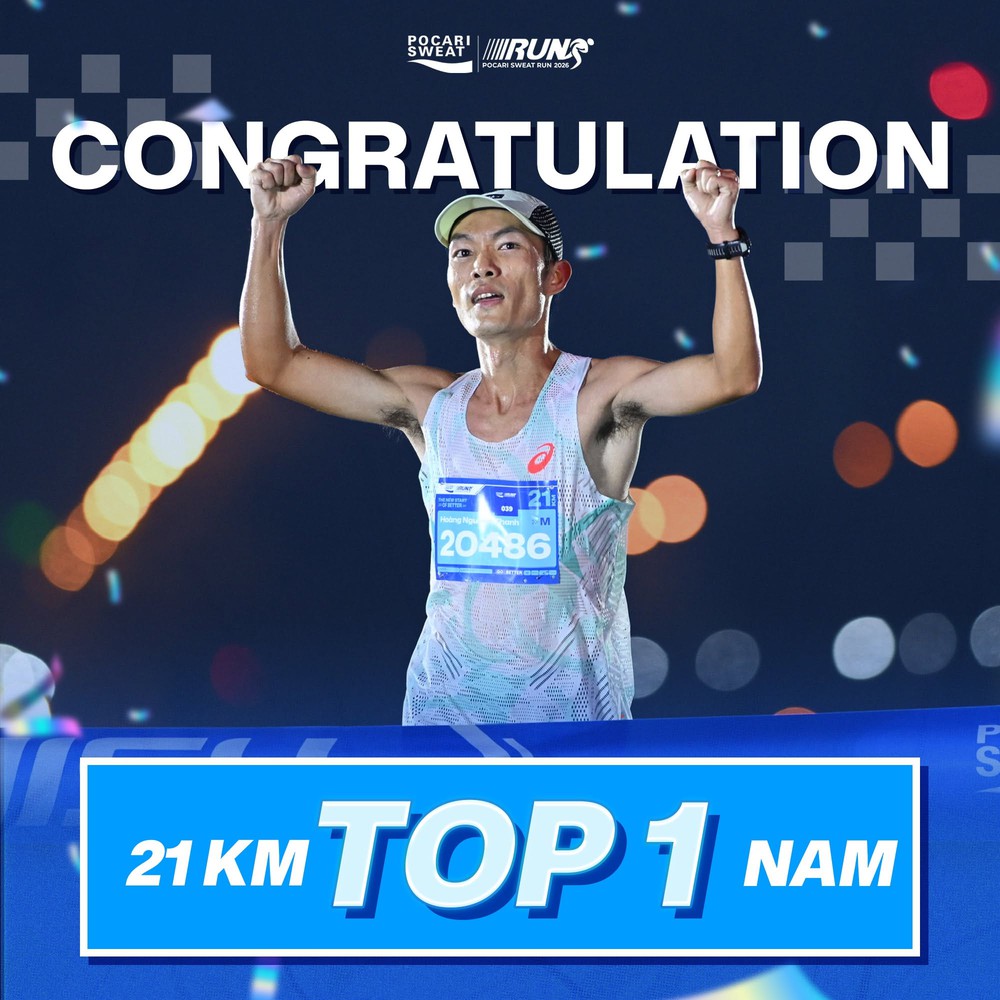 Hoàng Nguyên Thanh vô địch giải Pocari Sweat Run 2026 Hoàng Nguyên Thanh vô địch giải Pocari Sweat Run 2026