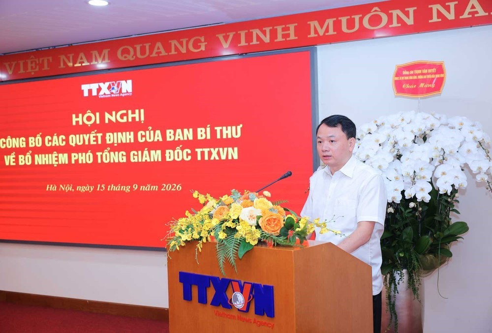 Hội nghị "Công bố các quyết định của Ban Bí thư về bổ nhiệm Phó Tổng giám đốc Thông tấn xã Việt Nam" - Ảnh 2.