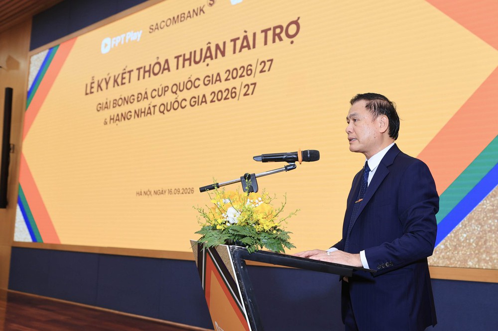 Giải hạng Nhất và Cúp Quốc gia 2026/27 có nhà tài trợ chính - Ảnh 1. Giải hạng Nhất và Cúp Quốc gia 2026/27 có nhà tài trợ chính - Ảnh 1.
