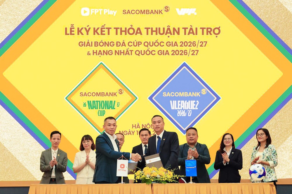 Giải hạng Nhất và Cúp Quốc gia 2026/27 có nhà tài trợ chính - Ảnh 2. Giải hạng Nhất và Cúp Quốc gia 2026/27 có nhà tài trợ chính - Ảnh 2.