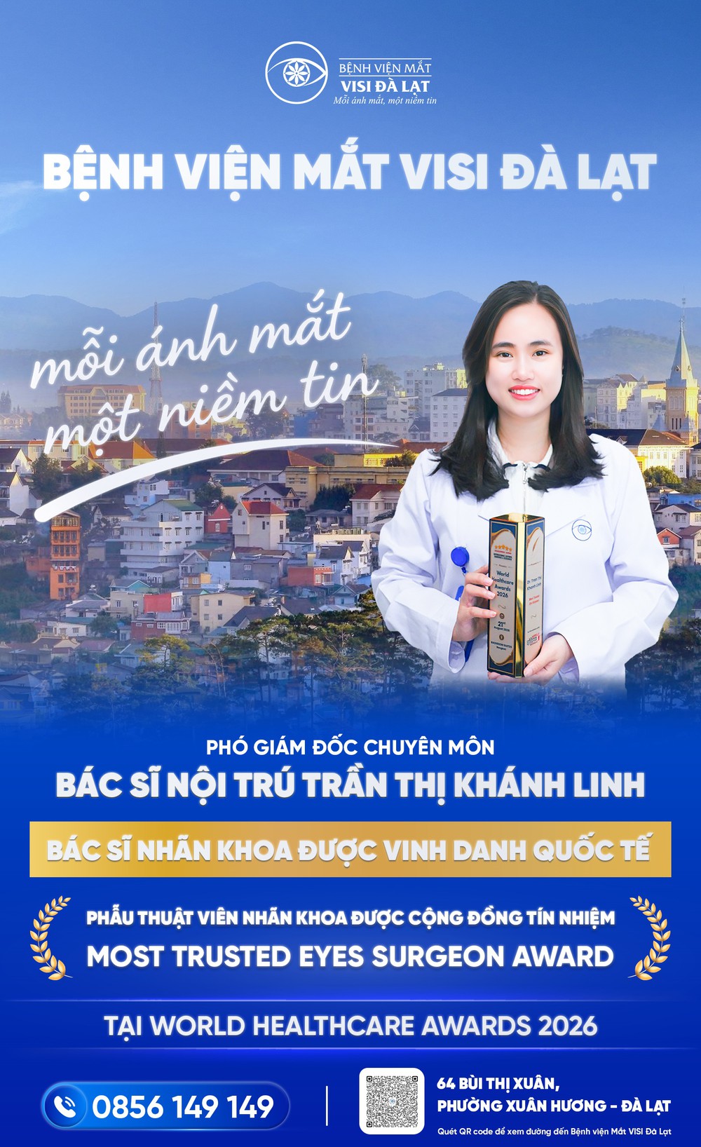 Một bác sĩ nhãn khoa trẻ tại Đà Lạt vừa đón nhận giải thưởng quốc tế - Ảnh 1. Một bác sĩ nhãn khoa trẻ tại Đà Lạt vừa đón nhận giải thưởng quốc tế - Ảnh 1.