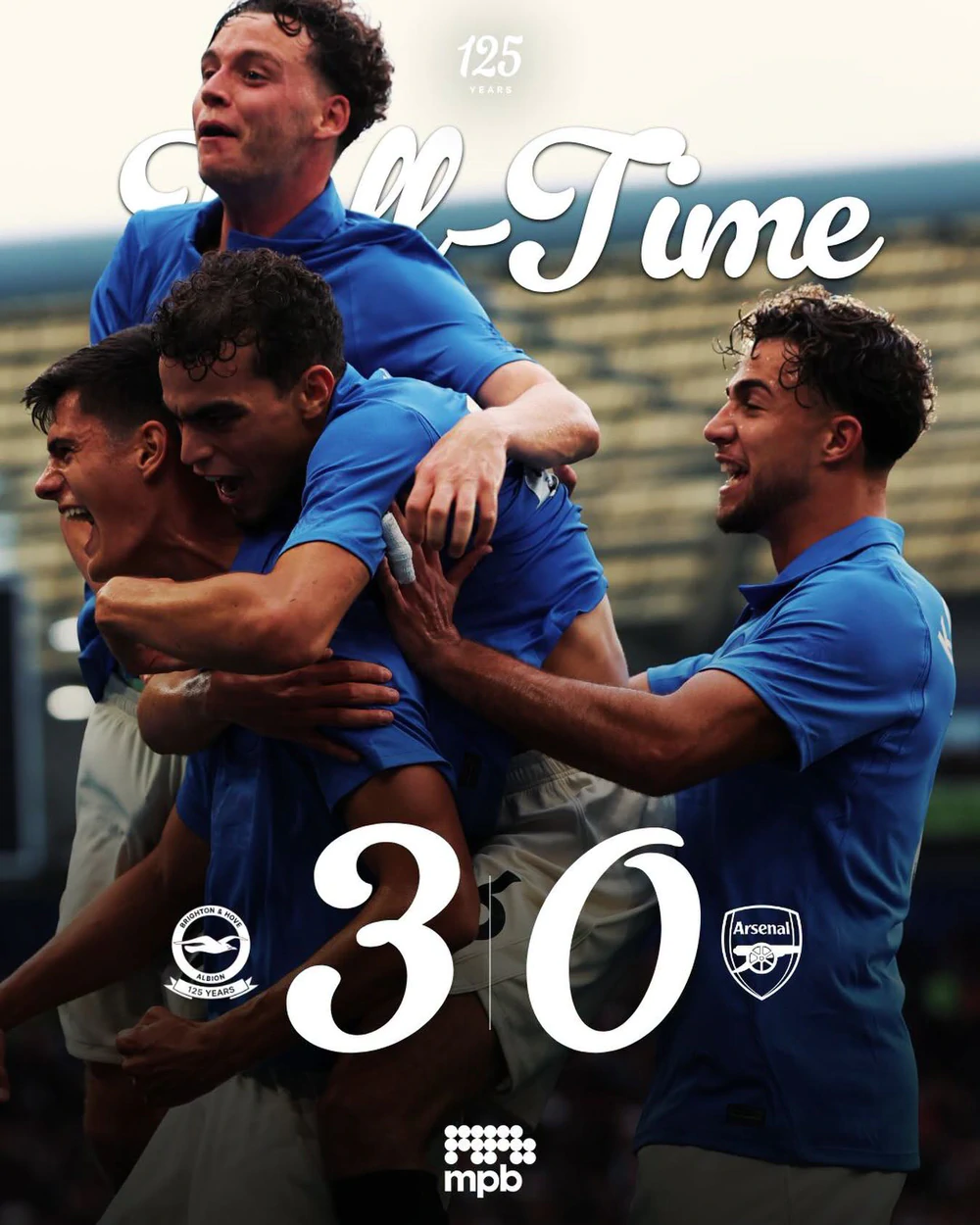 Mikel Arteta cho rằng các cầu thủ Arsenal đã không thể hiện đủ sự tôn trọng cần thiết trong trận thua 0-3 trước Brighton ở vòng 5 Premier League. Ảnh: CLB Brighton Mikel Arteta cho rằng các cầu thủ Arsenal đã không thể hiện đủ sự tôn trọng cần thiết trong trận thua 0-3 trước Brighton ở vòng 5 Premier League. Ảnh: CLB Brighton