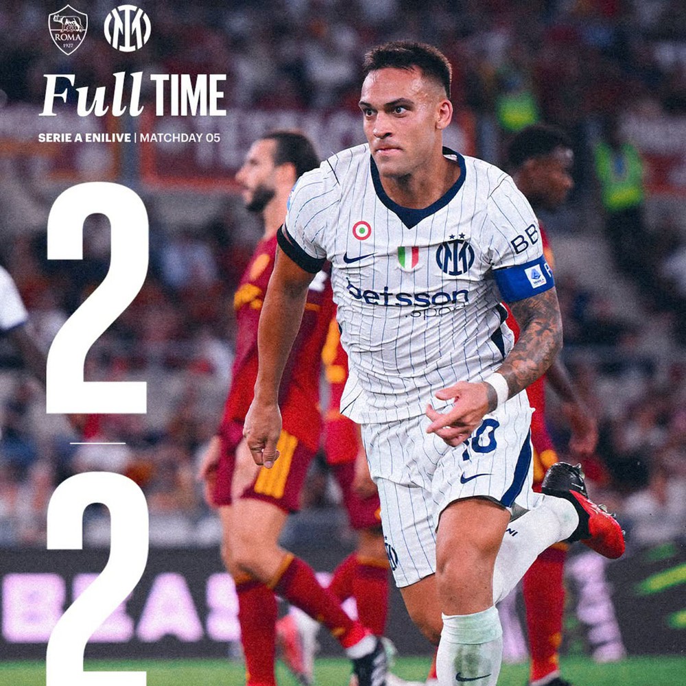 Serie A đêm qua: Lautaro Martinez lập cú đúp, Inter Milan thoát hiểm ở Roma - Ảnh 1. Serie A đêm qua: Lautaro Martinez lập cú đúp, Inter Milan thoát hiểm ở Roma - Ảnh 1.