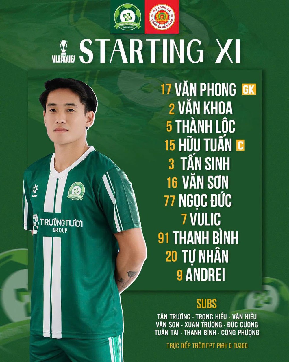 TRỰC TIẾP bóng đá Đồng Nai vs Công An Hà Nội 18h00 hôm nay: Đình Bắc đá chính, Công Phượng dự bị - Ảnh 3.