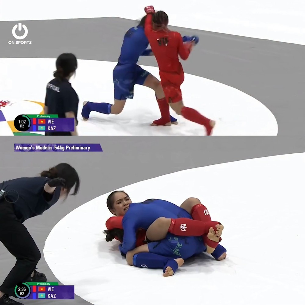Nữ võ sĩ MMA Việt Nam thắng đối thủ Kazakhstan, thẳng tiến tứ kết ASIAD 2026 - Ảnh 2. Nữ võ sĩ MMA Việt Nam thắng đối thủ Kazakhstan, thẳng tiến tứ kết ASIAD 2026 - Ảnh 2.