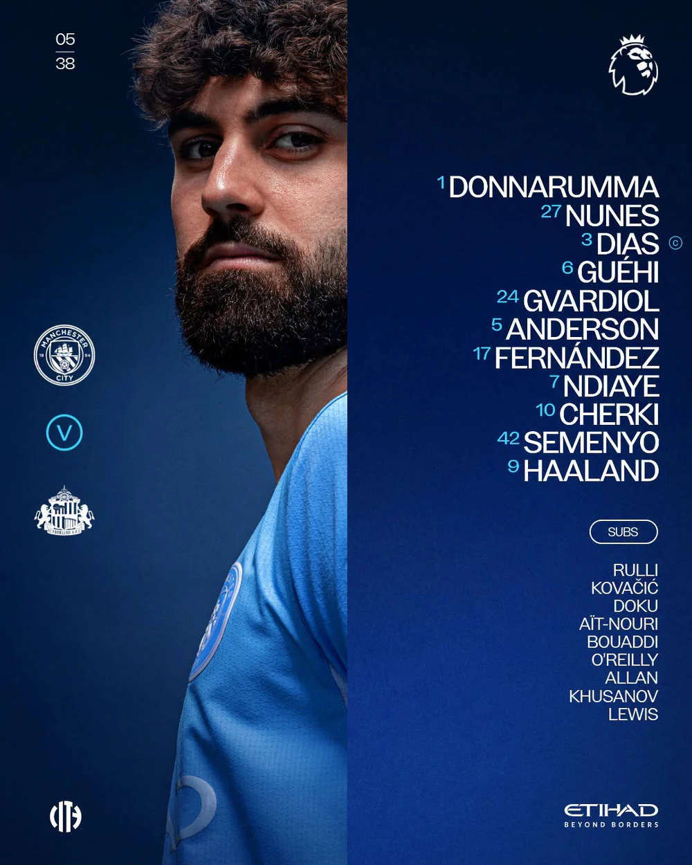 TRỰC TIẾP bóng đá Man City vs Sunderland: Enzo, Ndiaye đá chính - Ảnh 2. TRỰC TIẾP bóng đá Man City vs Sunderland: Enzo, Ndiaye đá chính - Ảnh 2.