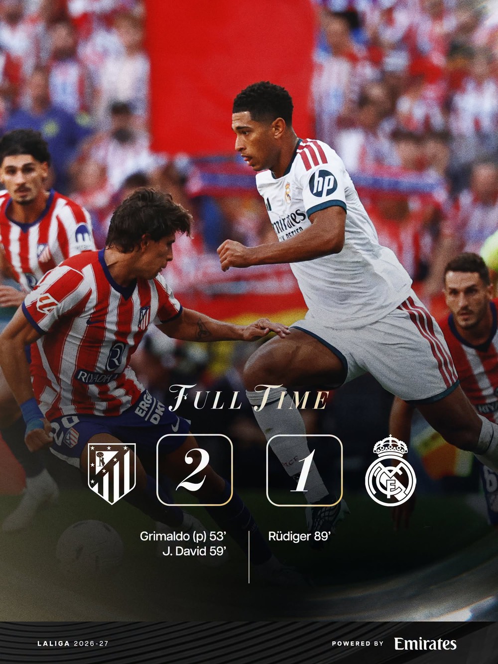 Huijsen Nhận Thẻ Đỏ, Real Madrid Bị Nhấn Chìm Ở Trận Derby Madrid - Ảnh 1.