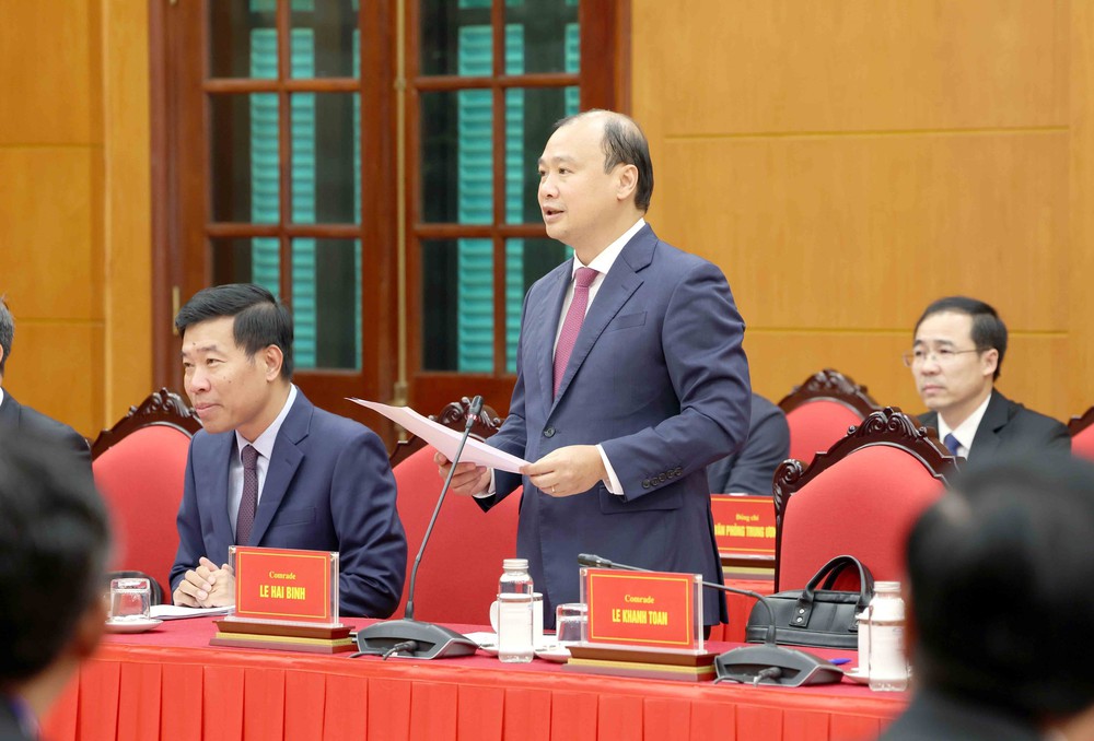 Thường trực Ban Bí thư Trần Cẩm Tú tiếp Đoàn cán bộ cấp cao Đảng Nhân dân Cách mạng Lào - Ảnh 5.