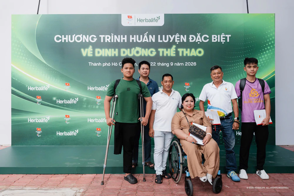 Herbalife Việt Nam đào tạo dinh dưỡng cho vận động viên người khuyết tật - Ảnh 1. Herbalife Việt Nam đào tạo dinh dưỡng cho vận động viên người khuyết tật - Ảnh 1.