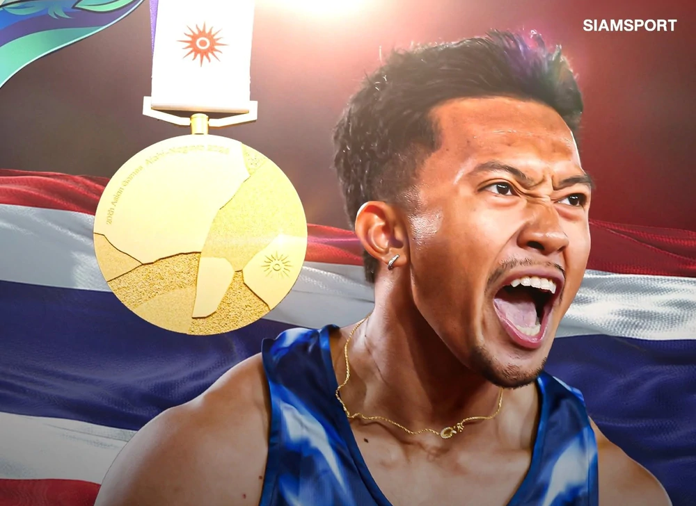 Thần đồng điền kinh Thái Lan giành HCV lịch sử tại ASIAD 2026, phá kỷ lục 2 lần trong 1 ngày - Ảnh 1. Thần đồng điền kinh Thái Lan giành HCV lịch sử tại ASIAD 2026, phá kỷ lục 2 lần trong 1 ngày - Ảnh 1.