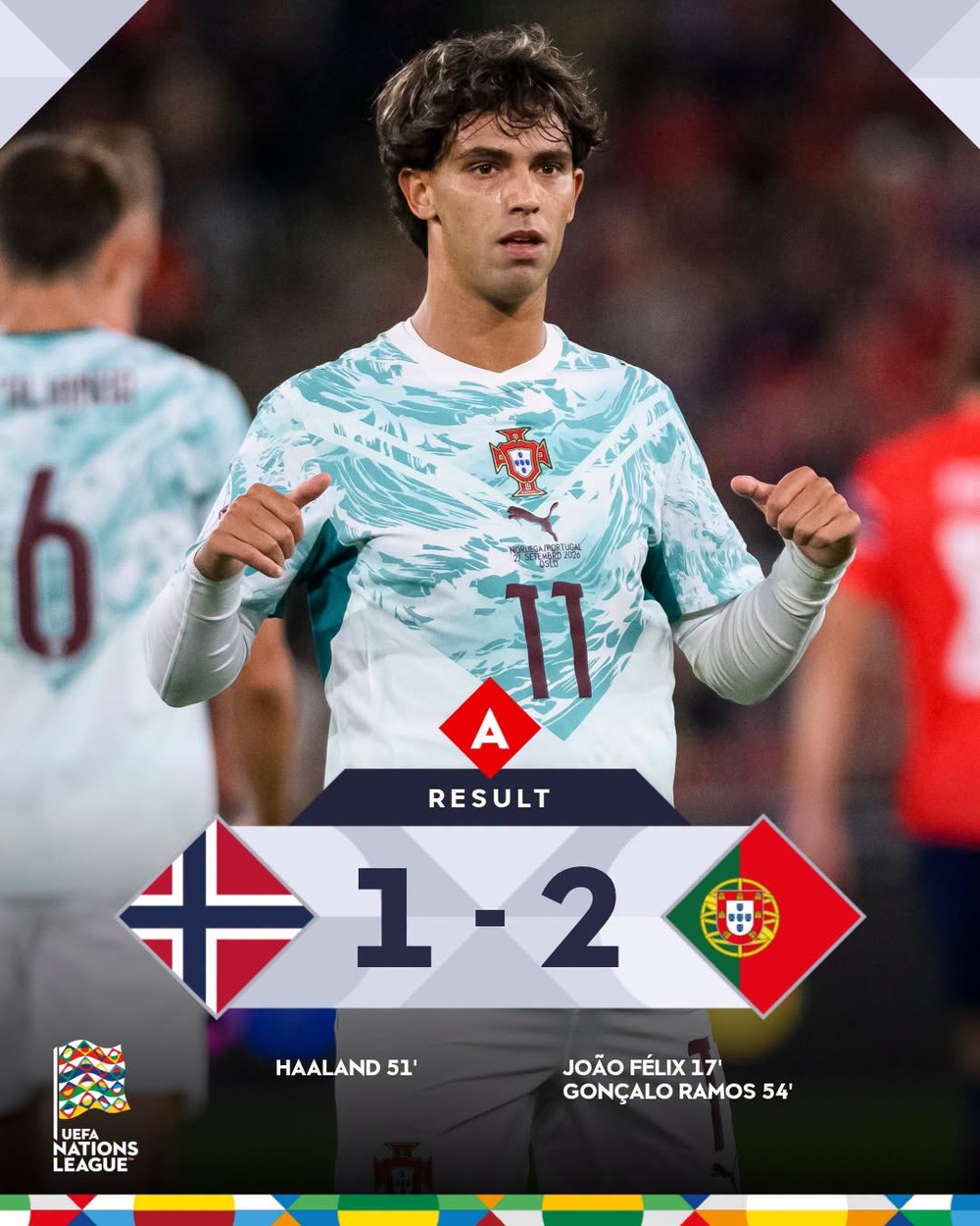 Nations League: Người thay thế Ronaldo ghi bàn giúp Bồ Đào Nha thắng Na Uy; Klopp nhận thất bại đầu tiên với ĐT Đức - Ảnh 1. Nations League: Người thay thế Ronaldo ghi bàn giúp Bồ Đào Nha thắng Na Uy; Klopp nhận thất bại đầu tiên với ĐT Đức - Ảnh 1.