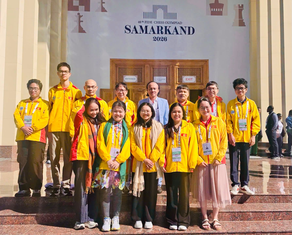Cờ vua Việt Nam bứt phá tại Olympiad 2026: Giành HCV Category B, đội nữ lọt Top 10 thế giới - Ảnh 2. Cờ vua Việt Nam bứt phá tại Olympiad 2026: Giành HCV Category B, đội nữ lọt Top 10 thế giới - Ảnh 2.