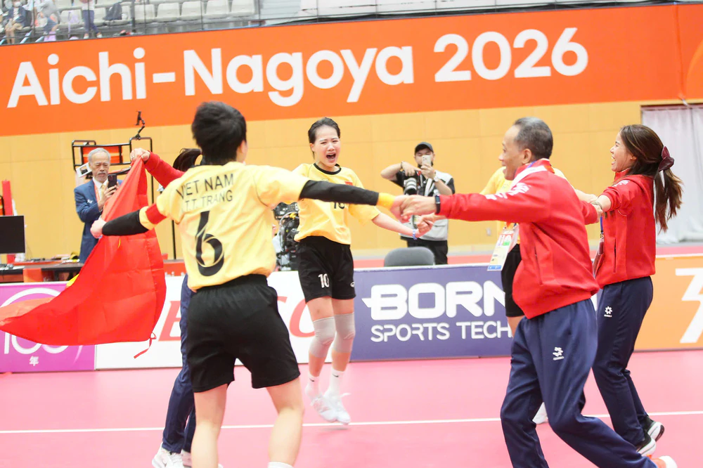 ĐT cầu mây nữ Việt Nam nhận thưởng nóng ngay trên sân sau kỳ tích HCV ASIAD 2026 - Ảnh 1. ĐT cầu mây nữ Việt Nam nhận thưởng nóng ngay trên sân sau kỳ tích HCV ASIAD 2026 - Ảnh 1.