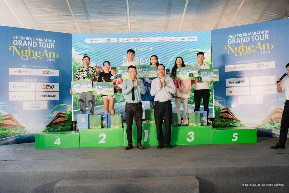 Herbalife Việt Nam tiếp tục làm Nhà tài trợ Kim cương cho giải VnExpress Marathon Grand Tour Nghệ An 2026 - Ảnh 1. Herbalife Việt Nam tiếp tục làm Nhà tài trợ Kim cương cho giải VnExpress Marathon Grand Tour Nghệ An 2026 - Ảnh 1.