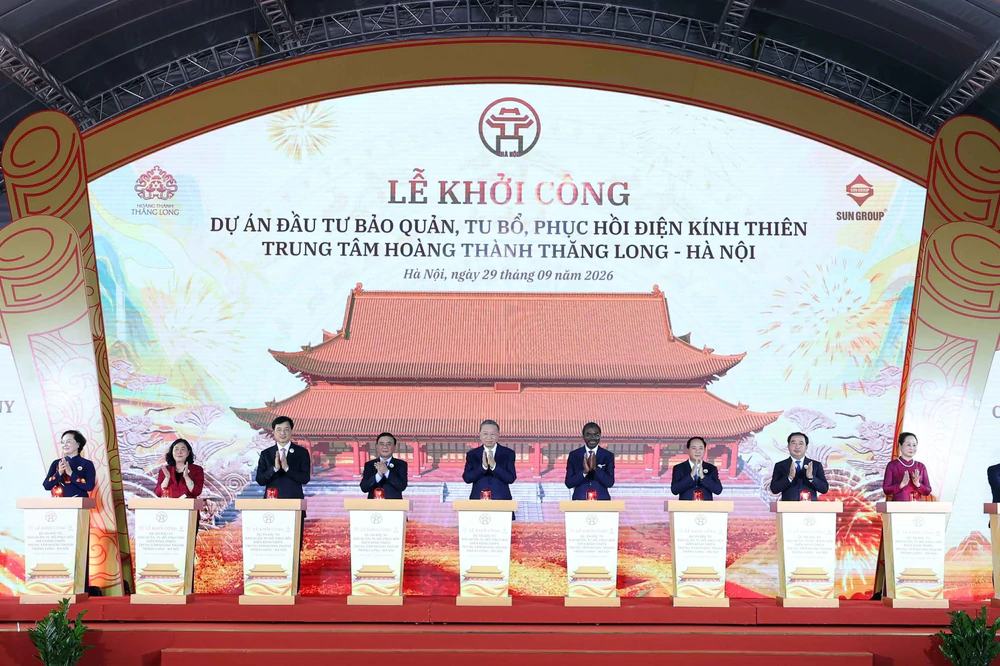 Khởi công Dự án Đầu tư bảo quản, tu bổ, phục hồi Điện Kính Thiên: Phục dựng dựa trên cơ sở khoa học và tính xác thực - Ảnh 1. Khởi công Dự án Đầu tư bảo quản, tu bổ, phục hồi Điện Kính Thiên: Phục dựng dựa trên cơ sở khoa học và tính xác thực - Ảnh 1.
