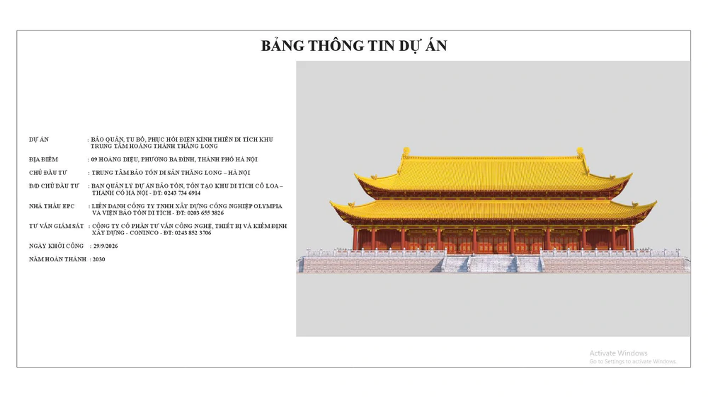 Khởi công Dự án Đầu tư bảo quản, tu bổ, phục hồi Điện Kính Thiên: Phục dựng dựa trên cơ sở khoa học và tính xác thực - Ảnh 6. Khởi công Dự án Đầu tư bảo quản, tu bổ, phục hồi Điện Kính Thiên: Phục dựng dựa trên cơ sở khoa học và tính xác thực - Ảnh 6.